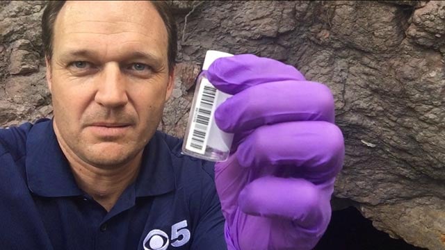 CBS 5 Investigates took water samples from within the drainage tunnel for the Lead Queen Mine. (Source: CBS 5 Investigates) CBS 5 Investigates took water samples from within the drainage tunnel for the Lead Queen Mine. (Source: CBS 5 Investigates)