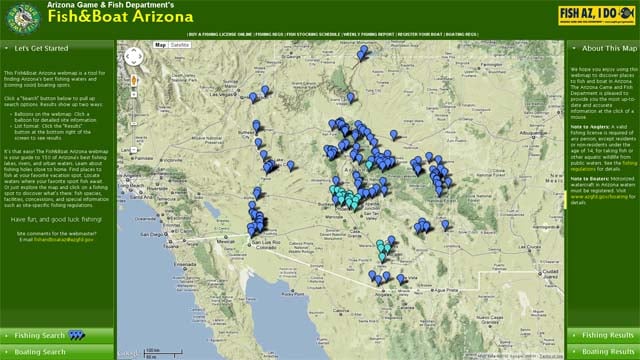 az game and fish locations