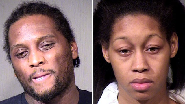 Darnell Moses Alvarez, 24, left, and Davieanna Marlena Blake, 21, were arrested by Phoenix police on suspicion of first-degree murder and child abuse in the beating death of their son. (Source: Maricopa County Sheriff's Office)